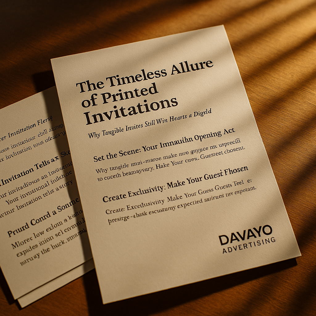 The Timeless Allure of Printed Invitations