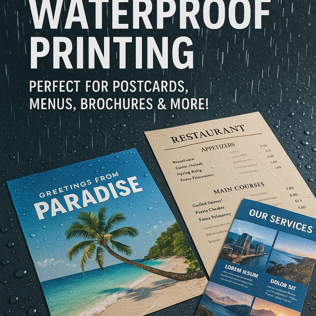 The Power of Waterproof Printing: Perfect for Postcards, Menus, Brochures & More!